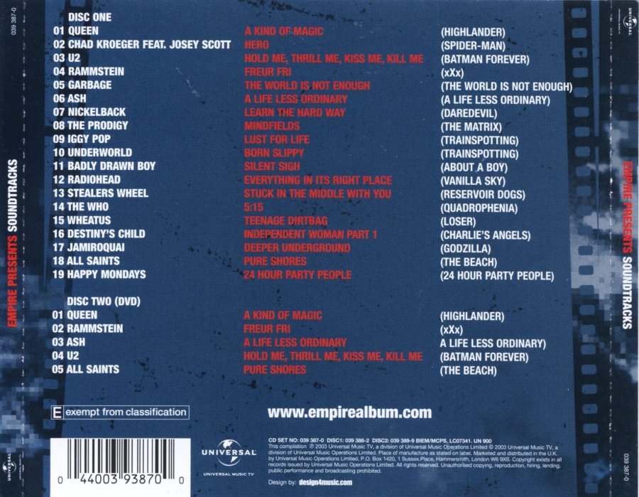 empire soundtracks back